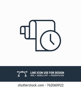 Icon business, list, management, task, time graphic design single icon vector illustration