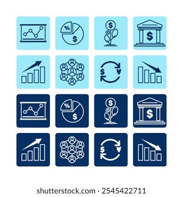 Icon Business Marketing Finance Banking Symbol Collection