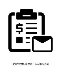 Icon Business Message With Style Glyph