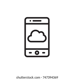 icon business mobile cloud