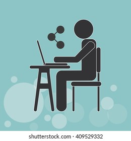 icon of business people, vector design