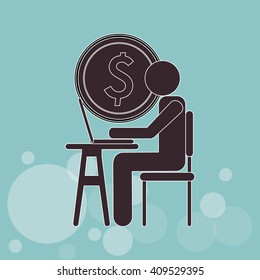 icon of business people, vector design