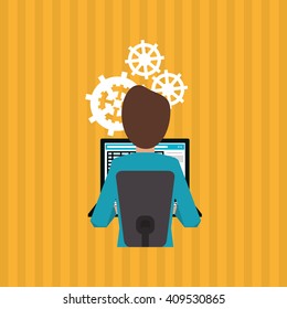icon of business people, vector design
