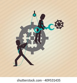 icon of business people, vector design