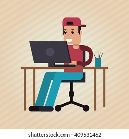 icon of business people, vector design