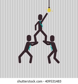 icon of business people, vector design