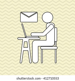 icon of business people, vector design