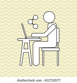icon of business people, vector design
