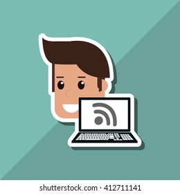 icon of business people, vector design