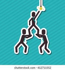 icon of business people, vector design