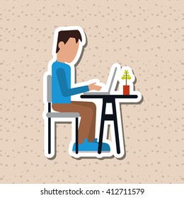 icon of business people, vector design