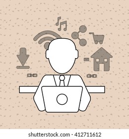 icon of business people, vector design