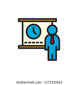 icon business presentation clock time