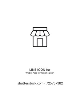 Icon Business Shop stall graphic design single icon vector