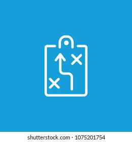 Icon of business strategy. Tactics, plan, notepad. Strategy concept. Can be used for topics like business, management, sport.