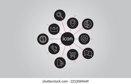 diseño vectorial de símbolo de negocio de iconos