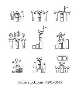 icon business team, vector
