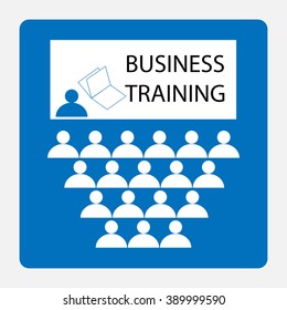 Icon business training - vector stock