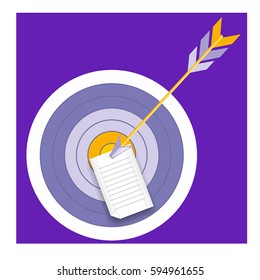 Icon for business. Vector illustration for presentation or business style in graphics.  Arrow is a like symbol perfect hit.
