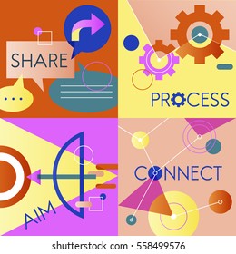 Icon Business Vector Set Colorful
