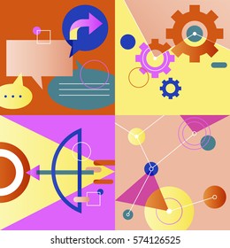 Icon Business Vector Set farbig