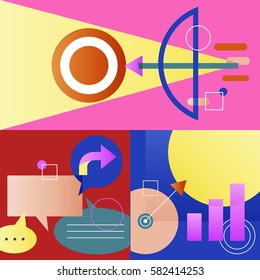 Icon Business Vector Set Colorful