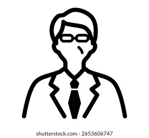
Ícone de empresário, empresária, funcionário da empresa.
Ilustração de um homem de meia-idade em um terno, com elementos de um chefe, um executivo, um gerente e um vendedor.