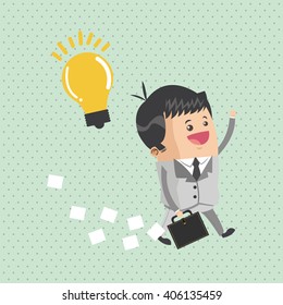 Icon of businessman cartoon design, vector illustration