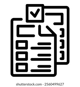 Icon of a businessman checking off tasks on a checklist, symbolizing project management and accomplishment