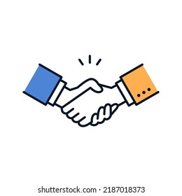 Icon for a businessman to shake hands