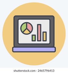 Icon Bussines Website. related to Finance and Tax symbol. color mate style. simple design illustration