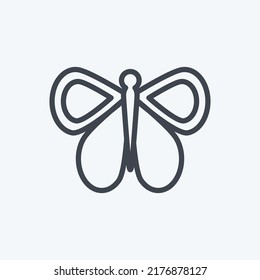 Icon Butterfly 1. suitable for Animal symbol. line style. simple design editable. design template vector. simple symbol illustration