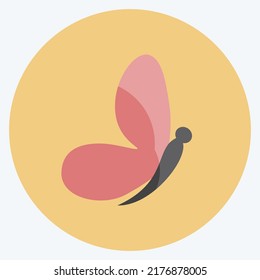 Icon Butterfly 2. suitable for Animal symbol. flat style. simple design editable. design template vector. simple symbol illustration