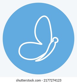 Icon Butterfly 2. suitable for Animal symbol. blue eyes style. simple design editable. design template vector. simple symbol illustration