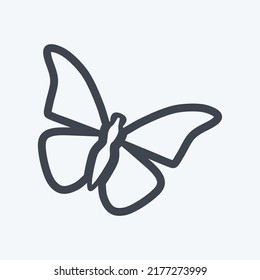 Icon Butterfly 3. suitable for Animal symbol. glyph style. simple design editable. design template vector. simple symbol illustration