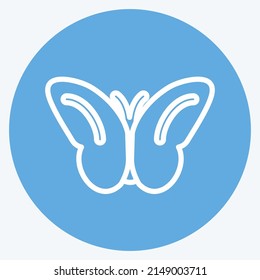 Icon Butterfly Flying. suitable for Spring symbol. blue eyes style. simple design editable. design template vector. simple symbol illustration