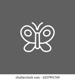 Icon of butterfly. Moth, insect, summer. Nature concept. Can be used for topics like insects, environment, summertime.