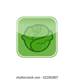 icon button green cabbage