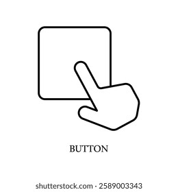 Icon a button, isolated against a clean background.
