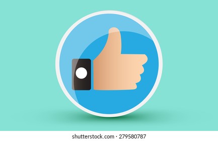 Icon button like vector.