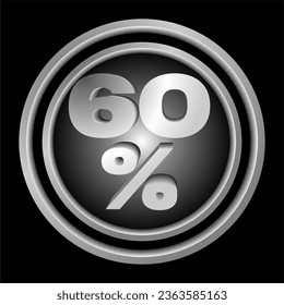 icon, button number 60 percent