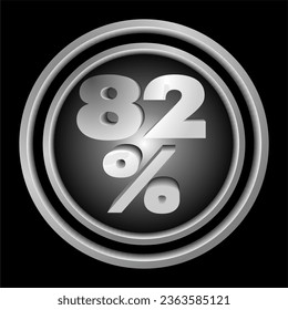 icon, button number 82 percent