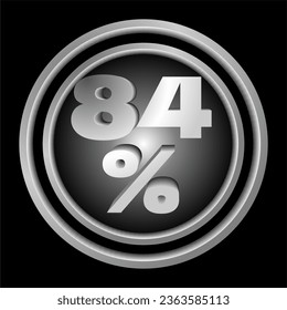 icon, button number 84 percent
