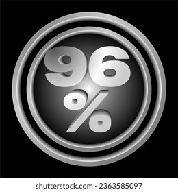 icon, button number 96 percent