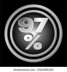 icon, button number 97 percent svg