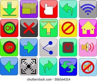 Icon or button on a web site.