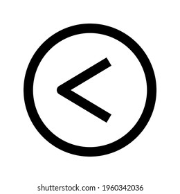 Icon Button Previous With Style Outline