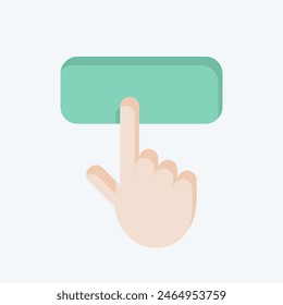 Icon Button. related to Button Download symbol. color mate style. simple design illustration