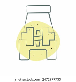Icon Button Sewing Foot. related to Sewing symbol. Color Spot Style. simple design illustration