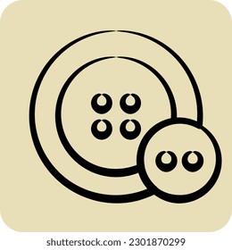 Icon Buttons. suitable for education symbol. hand drawn style. simple design editable. design template